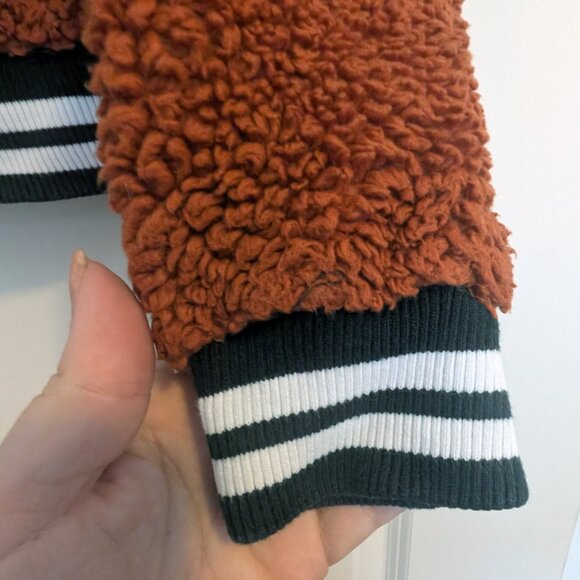 Vintage Nike Sportswear Sherpa Wolf Bomber Teddy Zip Up Jacket size XS - Picture 5 of 6